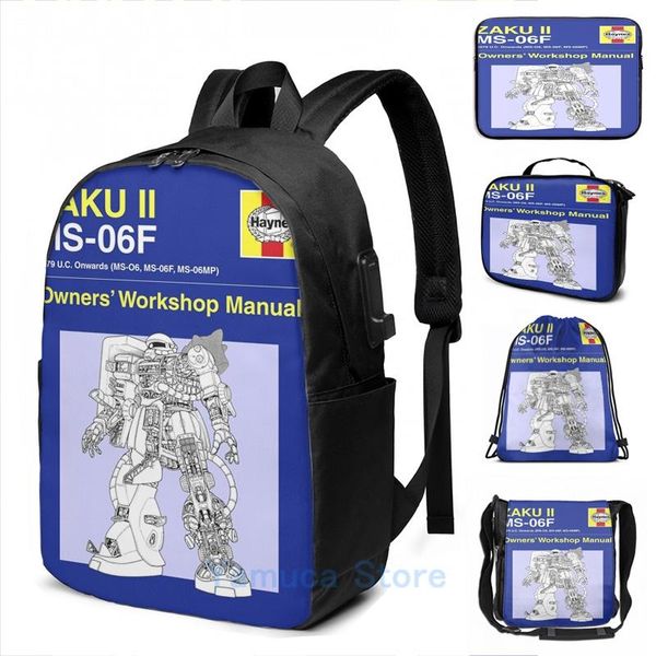 backpack funny graphic print gundam zaku ii owners manual usb charge men school bags women bag travel laptop
backpack funny graphic print gundam zaku ii owners manual usb charge men school bags women bag travel laptop