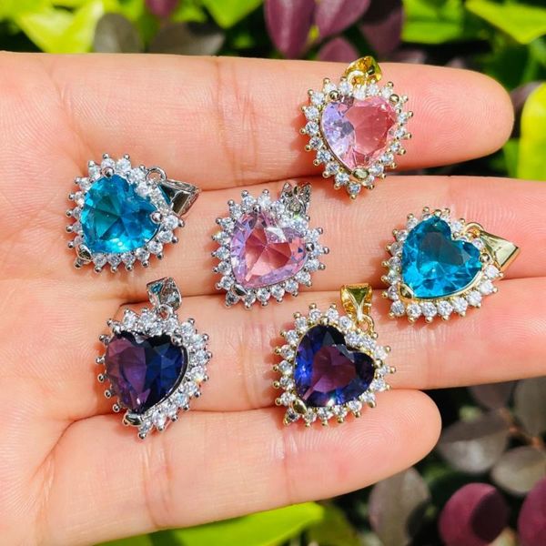 charms 5pcs purple/pink/blue cubic zirconia pave gold plated heart pendant charm for women jewelry bracelet necklace making wholesale, Bronze;silver
charms 5pcs purple/pink/blue cubic zirconia pave gold plated heart pendant charm for women jewelry bracelet necklace making wholesale, Bronze;silver