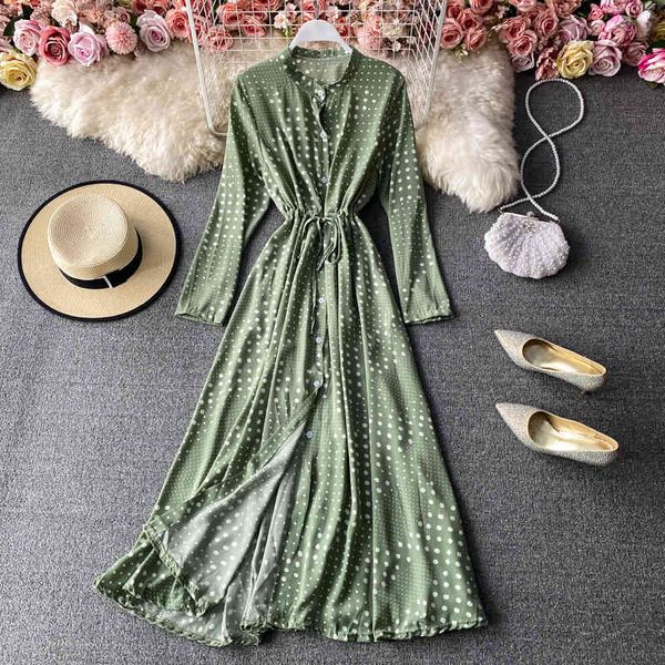 dresses spring autumn irregular polka dot dress women elegant o-neck long sleeve single breasted a-line vestidos new fashion, Black;gray
dresses spring autumn irregular polka dot dress women elegant o-neck long sleeve single breasted a-line vestidos new fashion, Black;gray