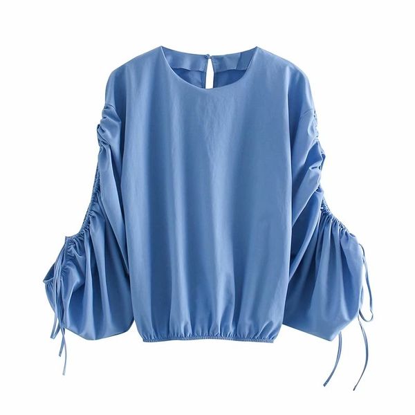 elegant o neck women shirts summer blue fashion ladies blouses casual soft female shirt ruched girls chic blouse 210430, White
elegant o neck women shirts summer blue fashion ladies blouses casual soft female shirt ruched girls chic blouse 210430, White