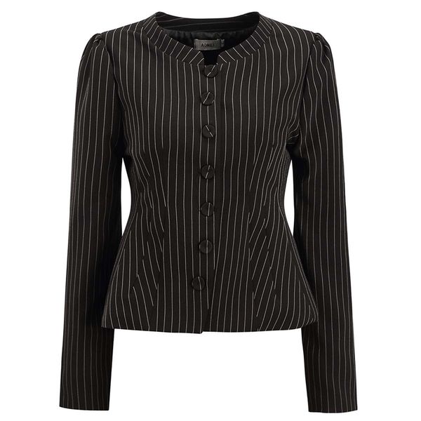 plus size women blouse black stripe elegant jackets office ladies peplum shirts with button vintage long sleeve outwear 3xl 210527, Black;brown
plus size women blouse black stripe elegant jackets office ladies peplum shirts with button vintage long sleeve outwear 3xl 210527, Black;brown
