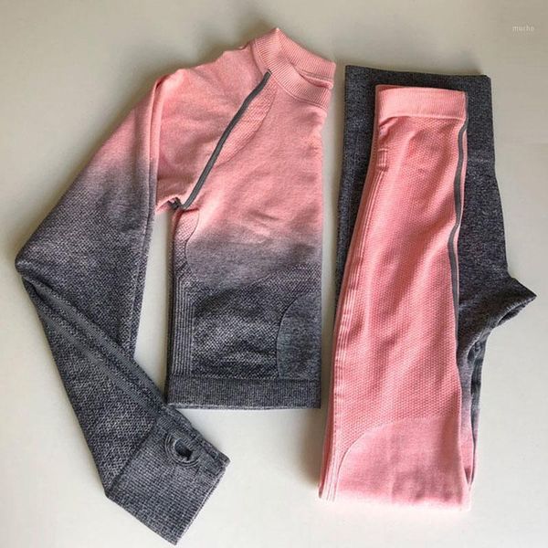 women yoga set ombre seamless leggings sports bra long sleeve crop shirt high waist fitness suit active wear outfit
women yoga set ombre seamless leggings sports bra long sleeve crop shirt high waist fitness suit active wear outfit