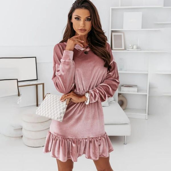 casual dresses women hooded velvet pullover dress autumn fashion solid long sleeve ruffle elastic waist winter party ladies mini, Black;gray
casual dresses women hooded velvet pullover dress autumn fashion solid long sleeve ruffle elastic waist winter party ladies mini, Black;gray