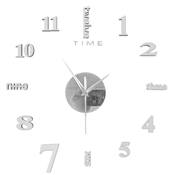 wall clock numbers 50x50cm time mark diy 3d mirror surface sticker gift creative home decoration accessories acrylic clocks 
wall clock numbers 50x50cm time mark diy 3d mirror surface sticker gift creative home decoration accessories acrylic clocks