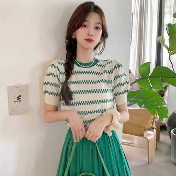 women's t-shirt women t shirt summer short sleeve o neck knited stripes print casual t-shirts clothing, White
women's t-shirt women t shirt summer short sleeve o neck knited stripes print casual t-shirts clothing, White