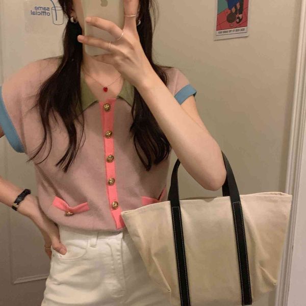 dress patchwork knitted blouses elegant summer fashion shirt women loose single-breasted knitwear blusas, White
dress patchwork knitted blouses elegant summer fashion shirt women loose single-breasted knitwear blusas, White