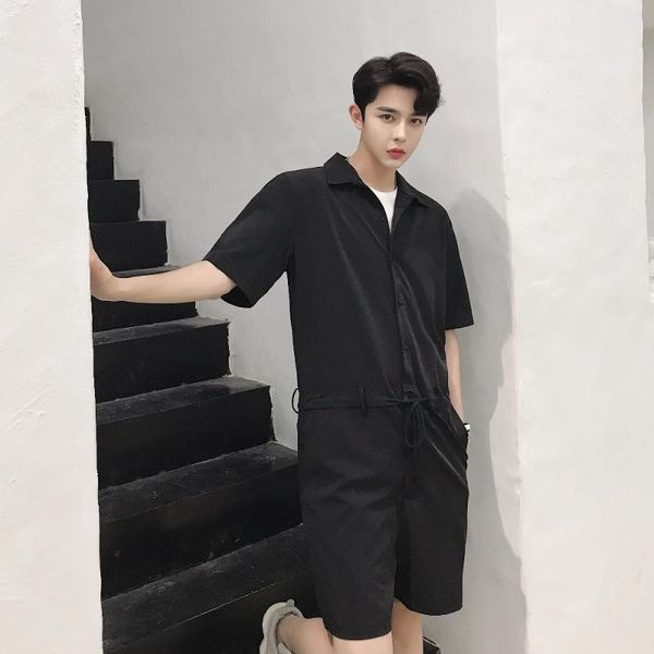 men's pants 2021 men clothing hair stylist fashion retro one-piece garment short sleeved jumpsuit overalls plus size singer costumes, Black
men's pants 2021 men clothing hair stylist fashion retro one-piece garment short sleeved jumpsuit overalls plus size singer costumes, Black