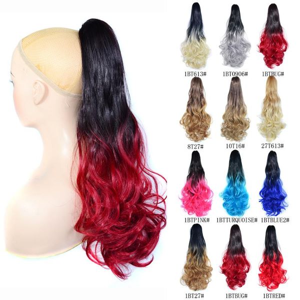 synthetic wigs beiyufei long ponytail wave hair ombre color brazilian claw ponytails clip in, Black
synthetic wigs beiyufei long ponytail wave hair ombre color brazilian claw ponytails clip in, Black