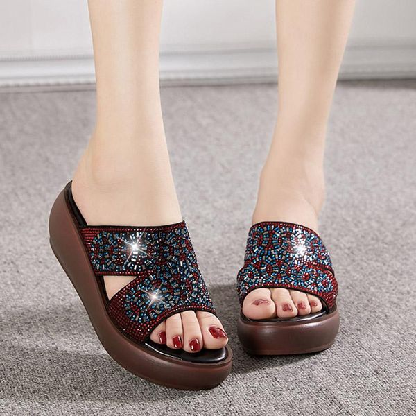 slippers women slipper comfortable genuine leather wedges heels fashion women's casual shoes summer sandals size 35-40, Black
slippers women slipper comfortable genuine leather wedges heels fashion women's casual shoes summer sandals size 35-40, Black