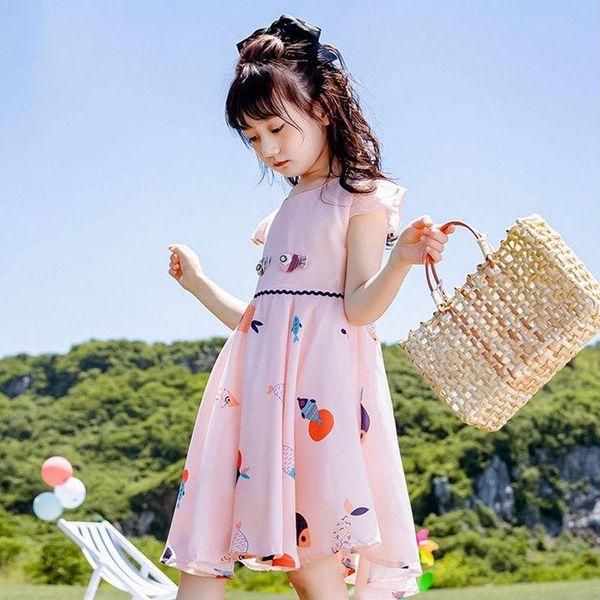 girls summer dress 2021 chiffon cartoon print sleeveless dresses children's clothing girl western style cute princess girl's, Red;yellow
girls summer dress 2021 chiffon cartoon print sleeveless dresses children's clothing girl western style cute princess girl's, Red;yellow