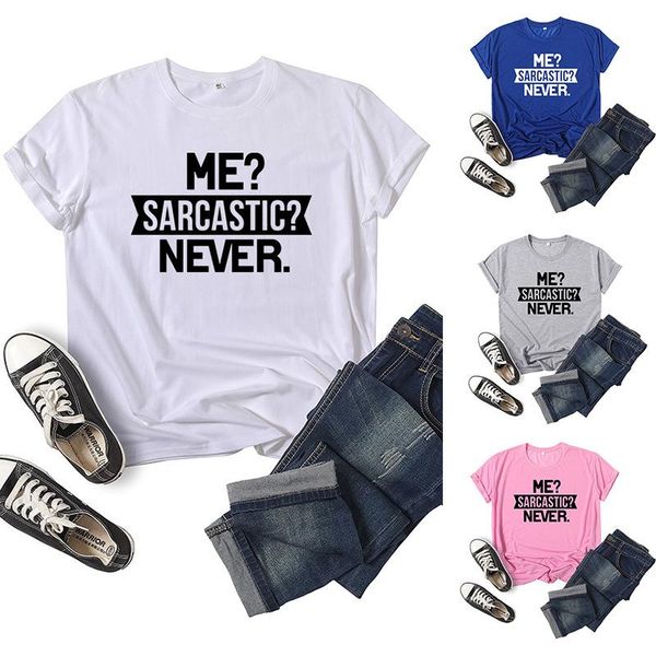 women's t-shirt me sarcastic never letter print women t shirt short sleeve o neck loose tshirt ladies tee clothes camisetas mujer, White
women's t-shirt me sarcastic never letter print women t shirt short sleeve o neck loose tshirt ladies tee clothes camisetas mujer, White