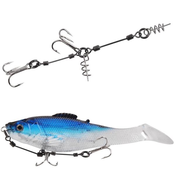 1pcs fishing hook rig stinger lure shallow treble hooks with pike center pin swivels connector for soft baits
1pcs fishing hook rig stinger lure shallow treble hooks with pike center pin swivels connector for soft baits