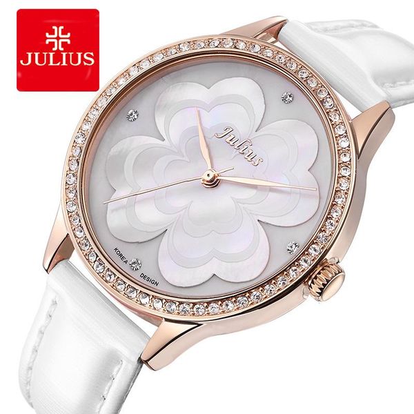 wristwatches mother-of-pearl four-leaf clover julius lady women's watch fashion hours bracelet real leather girl's birthday valent, Slivery;brown
wristwatches mother-of-pearl four-leaf clover julius lady women's watch fashion hours bracelet real leather girl's birthday valent, Slivery;brown