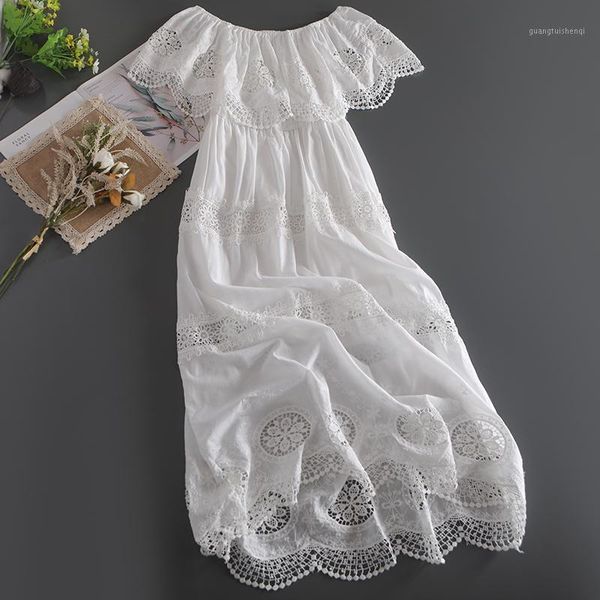 party dresses lamtrip fairy beach hollow out embroidery slash neck cotton dress lolita robe, White;black
party dresses lamtrip fairy beach hollow out embroidery slash neck cotton dress lolita robe, White;black