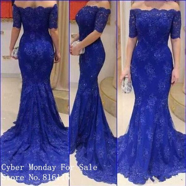 evening dresses charming boat neck royal blue lace long with short sleeves robe de soiree plus size mermaid, Black;red
evening dresses charming boat neck royal blue lace long with short sleeves robe de soiree plus size mermaid, Black;red
