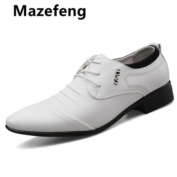 men formal shoes white leather business casual dress office wedding male breathable oxfords, Black
men formal shoes white leather business casual dress office wedding male breathable oxfords, Black