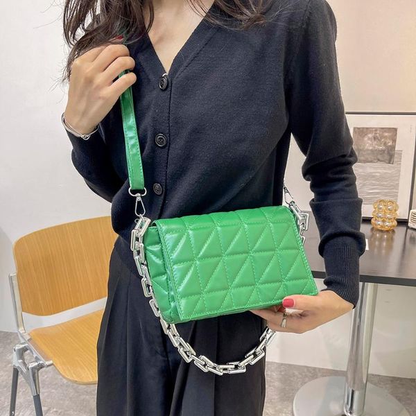 evening bags fashion women pu leather solid color checker pattern shoulder underarm bag casual ladies thick chain small handbags flap purse
evening bags fashion women pu leather solid color checker pattern shoulder underarm bag casual ladies thick chain small handbags flap purse