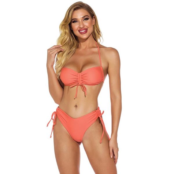 one-piece suits 2021 women's halter open back drawstring split swimsuit bikini sling suit
one-piece suits 2021 women's halter open back drawstring split swimsuit bikini sling suit