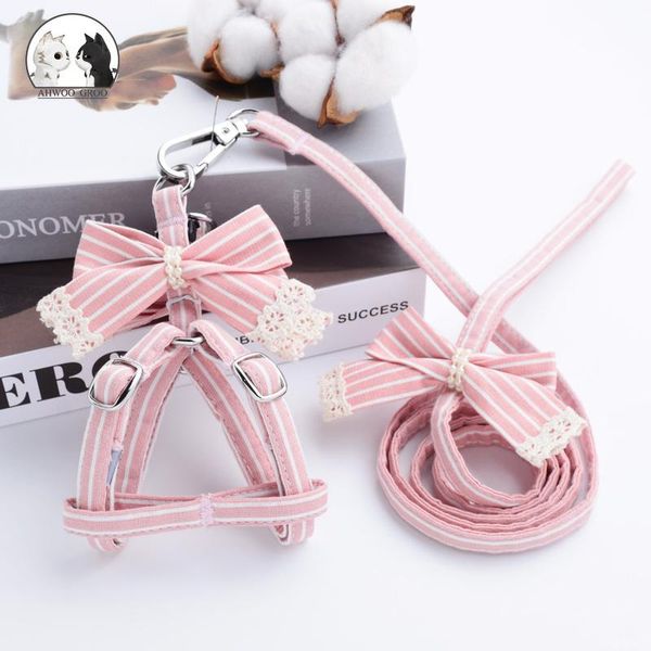 cat collars & leads bows stripe pet harness leash collar set kitten dog comfort outdoor walking adjustable double layer
cat collars & leads bows stripe pet harness leash collar set kitten dog comfort outdoor walking adjustable double layer
