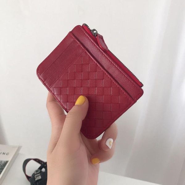 genuine lambskin leather thin holder knitted soft mini women wallet with zipper coin pocket female candy color purse card holders, Brown;gray
genuine lambskin leather thin holder knitted soft mini women wallet with zipper coin pocket female candy color purse card holders, Brown;gray