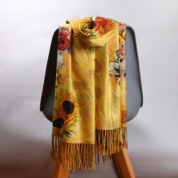 scarf fashion women flower pattern oil painting digital printing tassel shawl and wraps scarves, Blue;gray
scarf fashion women flower pattern oil painting digital printing tassel shawl and wraps scarves, Blue;gray