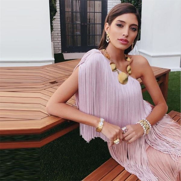 tassel bandage dress women's one shoulder long dresses celebrity evening party club pink black maxi vestidos with fringe casual, Black;gray
tassel bandage dress women's one shoulder long dresses celebrity evening party club pink black maxi vestidos with fringe casual, Black;gray