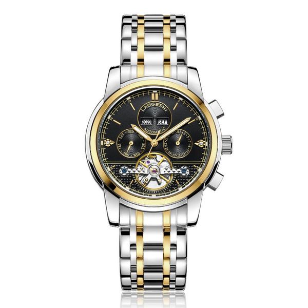 wristwatches laogeshi automatic mechanical watch tourbillon waterproof men's luminous mens diamond-embedded men, Slivery;brown
wristwatches laogeshi automatic mechanical watch tourbillon waterproof men's luminous mens diamond-embedded men, Slivery;brown