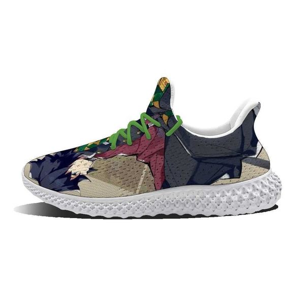 spring 2021 tomioka giyuu anime pattern flat lace-up shoes le0u
