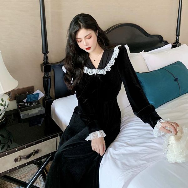 casual dresses nus area b ~ black velvet dress female bud silk v-neck long-sleeve waist hepburn wind little, Black;gray
casual dresses nus area b ~ black velvet dress female bud silk v-neck long-sleeve waist hepburn wind little, Black;gray