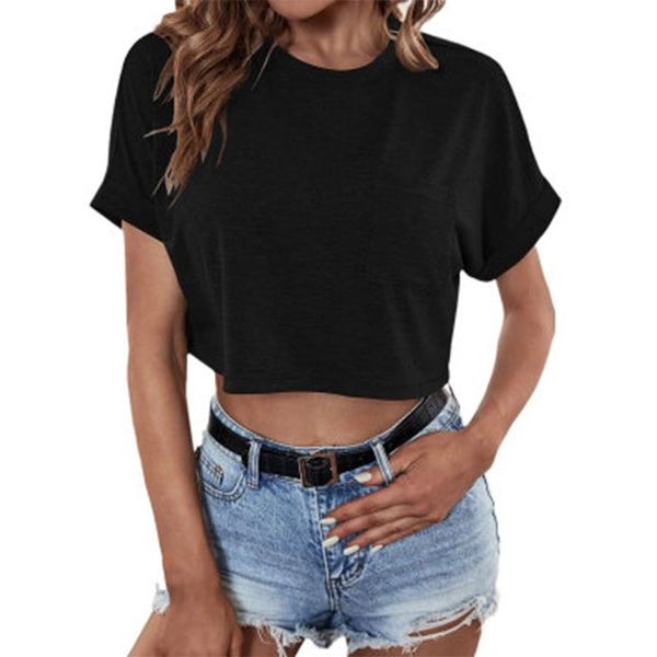 women's t-shirt 2021 summer women t-shirts solid color round neck y2k crop aesthetic harajuku ropa mujer camisetas tshirts, White
women's t-shirt 2021 summer women t-shirts solid color round neck y2k crop aesthetic harajuku ropa mujer camisetas tshirts, White