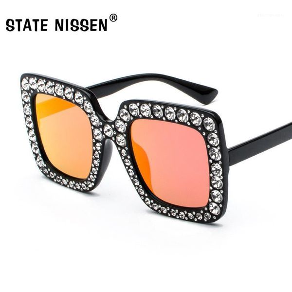 sunglasses state nissen rhinestone women fashion big square oversized mirror sun glasses oculos, White;black
sunglasses state nissen rhinestone women fashion big square oversized mirror sun glasses oculos, White;black