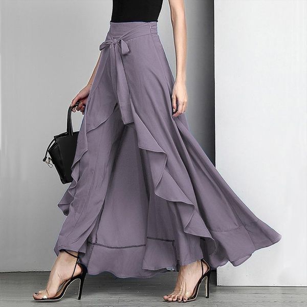 palazzo causal ruffle drawstring womens capri trouser elegant high waist irregular loose pure color autumn female pant skirt, Black;white
palazzo causal ruffle drawstring womens capri trouser elegant high waist irregular loose pure color autumn female pant skirt, Black;white