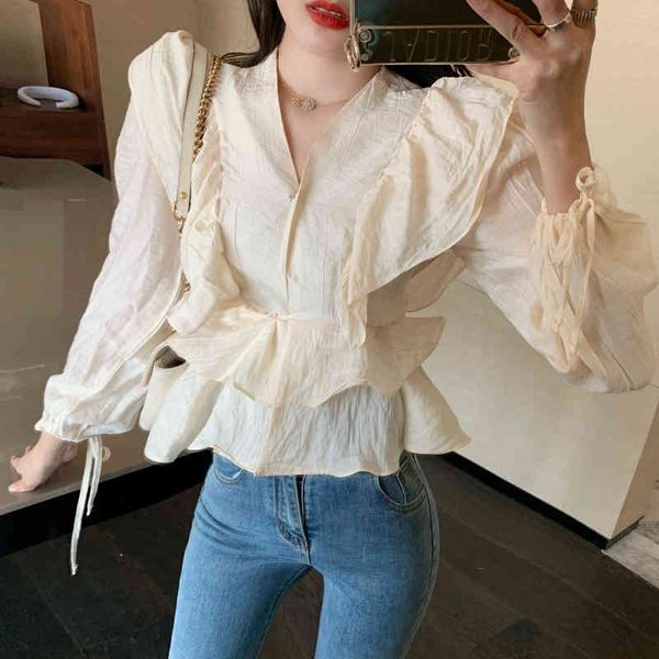 women's blouses & shirts spring women ruffles v neck pleated chiffon blusas mujer vintage ins fashion shirts1 snxv, White
women's blouses & shirts spring women ruffles v neck pleated chiffon blusas mujer vintage ins fashion shirts1 snxv, White