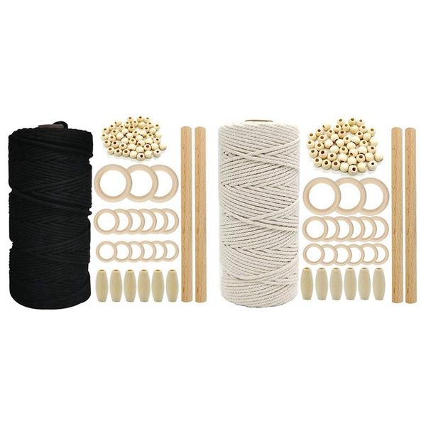 set macrame cord natural cotton rope 3mm with wood ring stick - color + beige & color+black decorative objects figurines
set macrame cord natural cotton rope 3mm with wood ring stick - color + beige & color+black decorative objects figurines