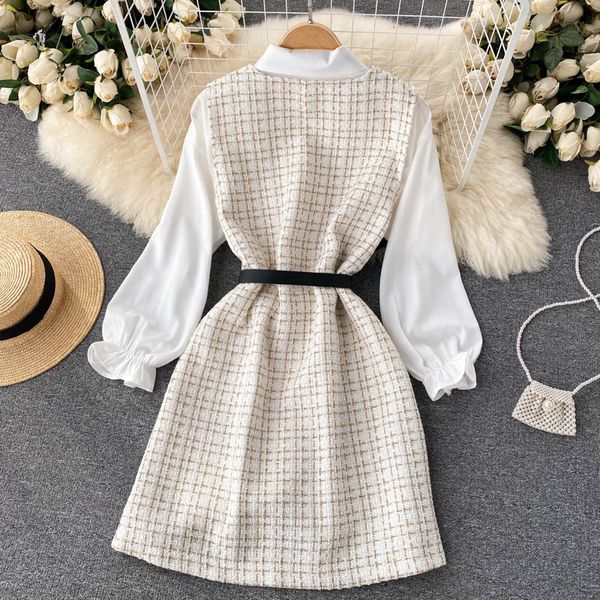 two piece dress ladies and gentlemen's compliments of two pieces, solid + mini dresses, office, korean fashion, stylish chic, spring a, White
two piece dress ladies and gentlemen's compliments of two pieces, solid + mini dresses, office, korean fashion, stylish chic, spring a, White