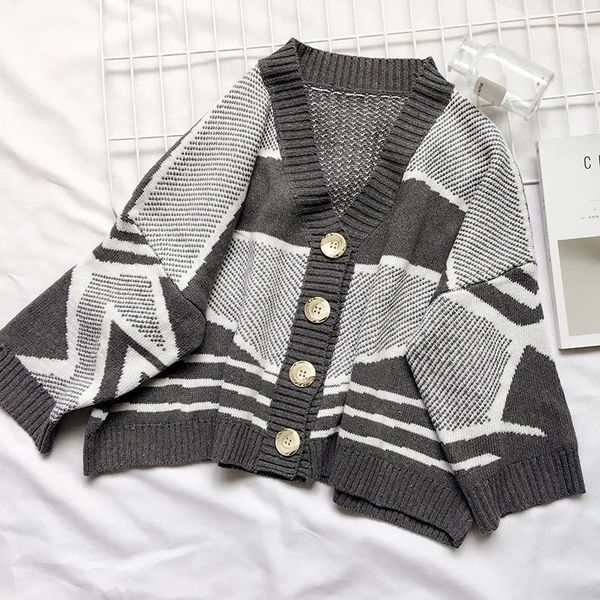 women's jackets korean ulzzang ins geometric winter warm chic vintage long-sleeve harajuku wind knit cardigan women open stitch, Black;brown
women's jackets korean ulzzang ins geometric winter warm chic vintage long-sleeve harajuku wind knit cardigan women open stitch, Black;brown