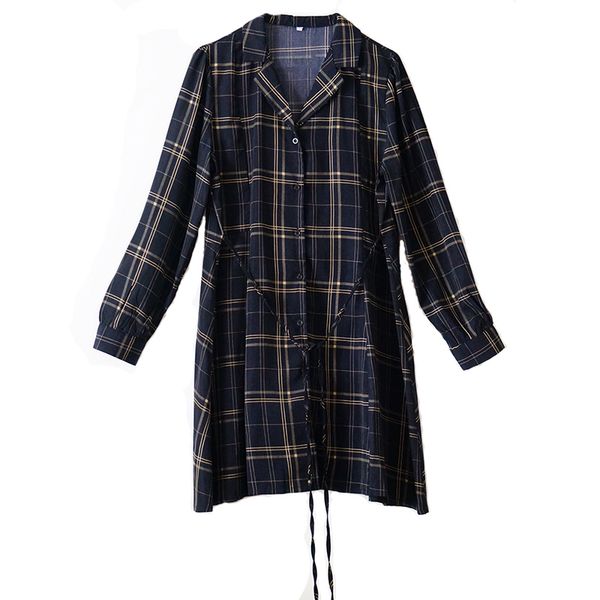 women vintage plaid notch collar long sleeve empire single-breasted lace-up mini dress spring autumn d1815 210514, Black;gray
women vintage plaid notch collar long sleeve empire single-breasted lace-up mini dress spring autumn d1815 210514, Black;gray
