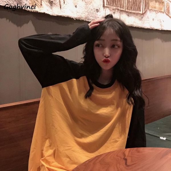 women's t-shirt long sleeve t-shirts women spring patchwork korean students loose trendy womens ulzzang streetwear o-neck tees simple c, White
women's t-shirt long sleeve t-shirts women spring patchwork korean students loose trendy womens ulzzang streetwear o-neck tees simple c, White