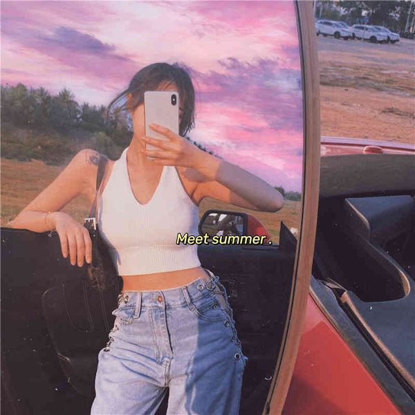 summer women fashion knit slim stretchy hanging neck bandage streetwear y2k backless sleeveless camisole 210515, White
summer women fashion knit slim stretchy hanging neck bandage streetwear y2k backless sleeveless camisole 210515, White