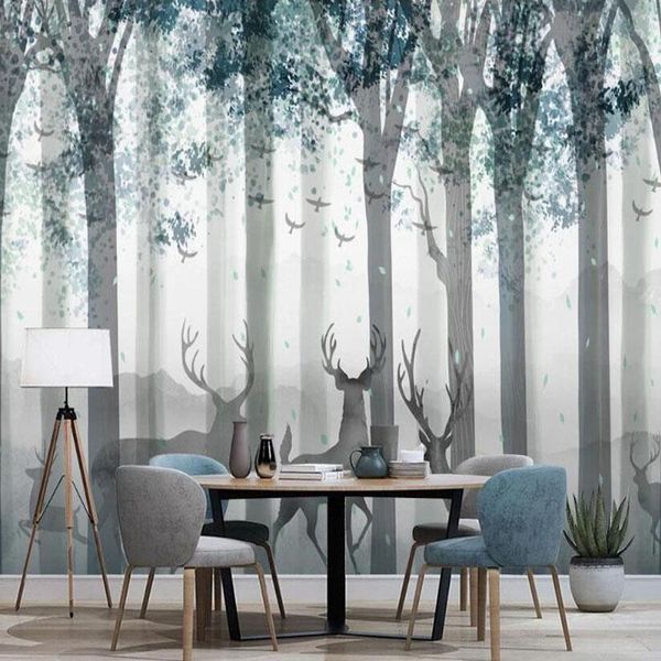 custom mural wallpaper modern hand painted 3d forest elk nordic sofa tv background wall painting papel de parede papers wallpapers
custom mural wallpaper modern hand painted 3d forest elk nordic sofa tv background wall painting papel de parede papers wallpapers