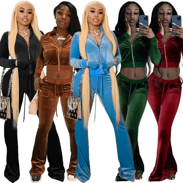 women's two piece pants mudan korean velvet solid color long-sleeved navel casual sports suit two-piece, White
women's two piece pants mudan korean velvet solid color long-sleeved navel casual sports suit two-piece, White