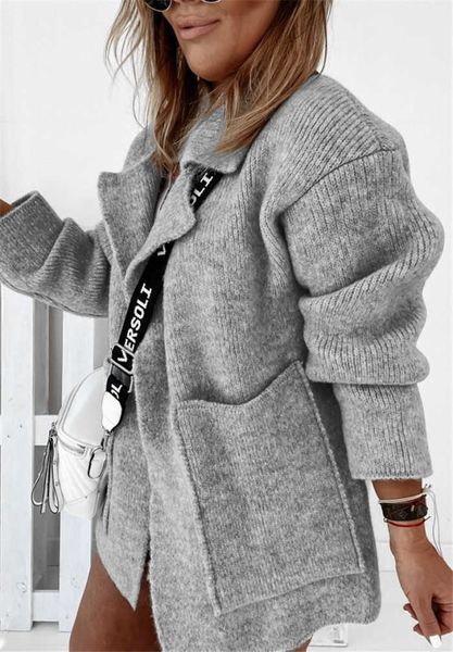 women's thermal sweater 2021 street suit collar large poet loose knit cardigan coat 10 colors, White;black
women's thermal sweater 2021 street suit collar large poet loose knit cardigan coat 10 colors, White;black