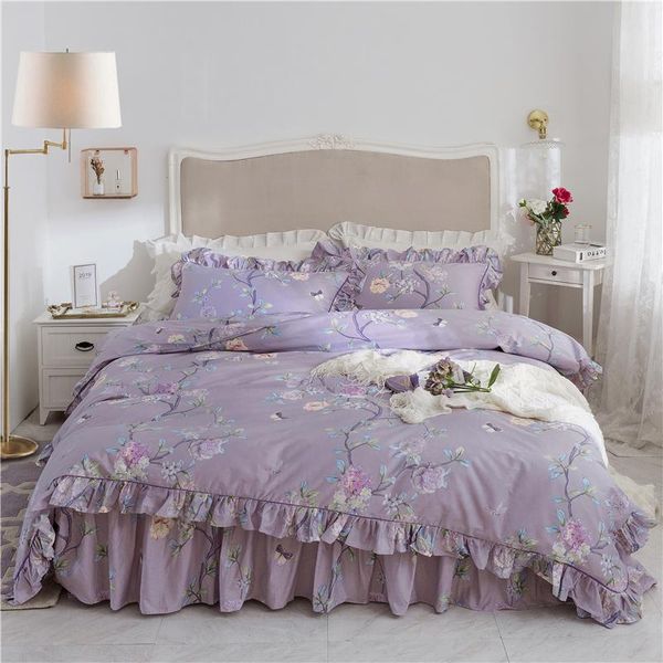 bedding sets 100% cotton purple set twin king size 4pcs luxury europe duvet cover flowers bed skirt pillowcase bedclothes
bedding sets 100% cotton purple set twin king size 4pcs luxury europe duvet cover flowers bed skirt pillowcase bedclothes