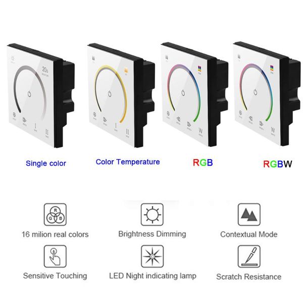 controllers dc 12v 24v 86 touch panel switch controller light dimmer single color/ct/rgb/rgbw led strip tempered glass wall
controllers dc 12v 24v 86 touch panel switch controller light dimmer single color/ct/rgb/rgbw led strip tempered glass wall
