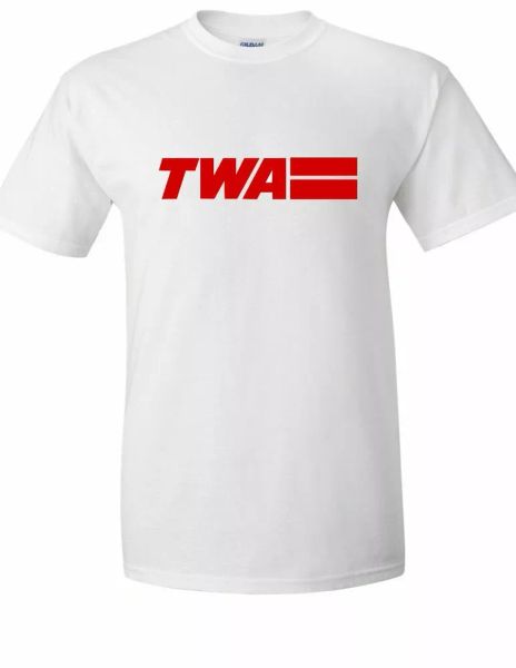 twa trans world airlines retro logo tee shirt us aviation white cotton t-shirt, White;black
twa trans world airlines retro logo tee shirt us aviation white cotton t-shirt, White;black