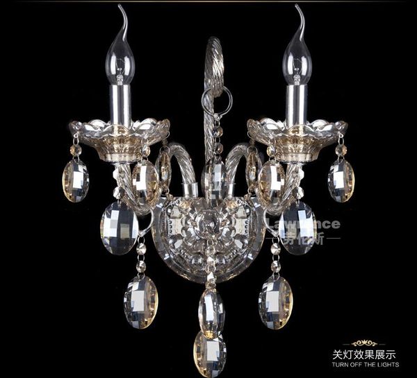 wall lamp fashion crystal k9 cyrstal lights sconce live room bedside candle double head luxury
wall lamp fashion crystal k9 cyrstal lights sconce live room bedside candle double head luxury