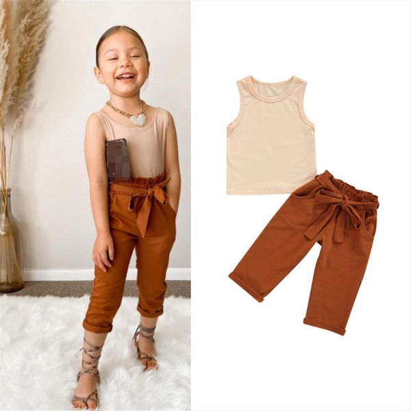 1 6y toddler girls summer clothes set solid color sleeveless tank pants casual 2pcs baby kid girl outfits, White
1 6y toddler girls summer clothes set solid color sleeveless tank pants casual 2pcs baby kid girl outfits, White