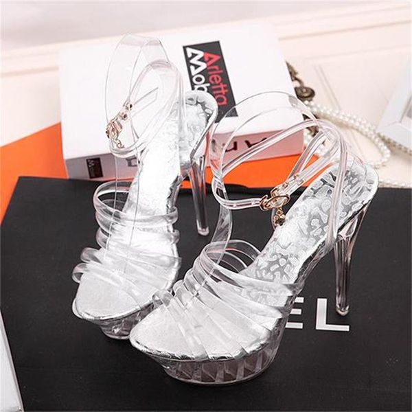 sandals super high heel stage catwalk transparent crystal women's shoes 2021 summer style, Black
sandals super high heel stage catwalk transparent crystal women's shoes 2021 summer style, Black