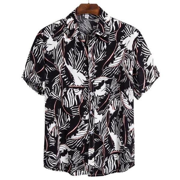 men's casual shirts beach hawaiian men clothes 2021 summer fashion camisa masculina printed short sleeve button down mens, White;black
men's casual shirts beach hawaiian men clothes 2021 summer fashion camisa masculina printed short sleeve button down mens, White;black