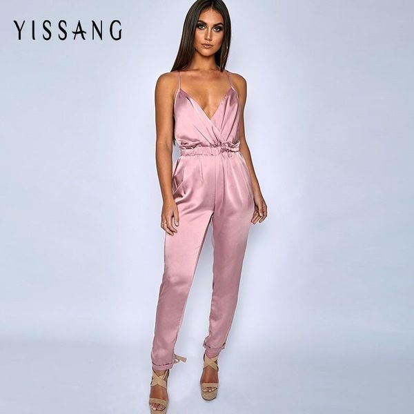 women's jumpsuits & rompers yissang open back solid jumpsuit 2021 woman elasticised waistline long slim adjustable straps silk-like, Black;white
women's jumpsuits & rompers yissang open back solid jumpsuit 2021 woman elasticised waistline long slim adjustable straps silk-like, Black;white